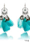 Boho Earrings Three Light Feathers Hayden